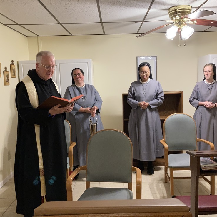 Sisters and Fr. Luke, OSB