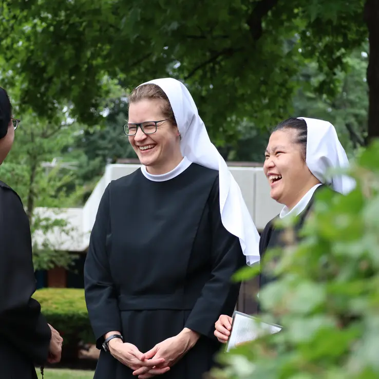 Novices laughing