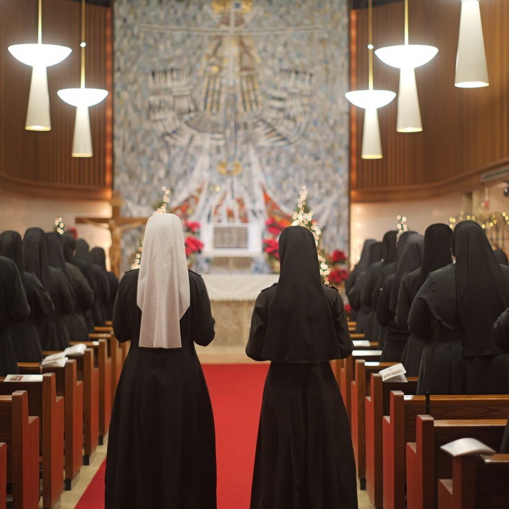 Sisters of St. Francis of the Martyr St. George praying in chapel | jubilee celebration