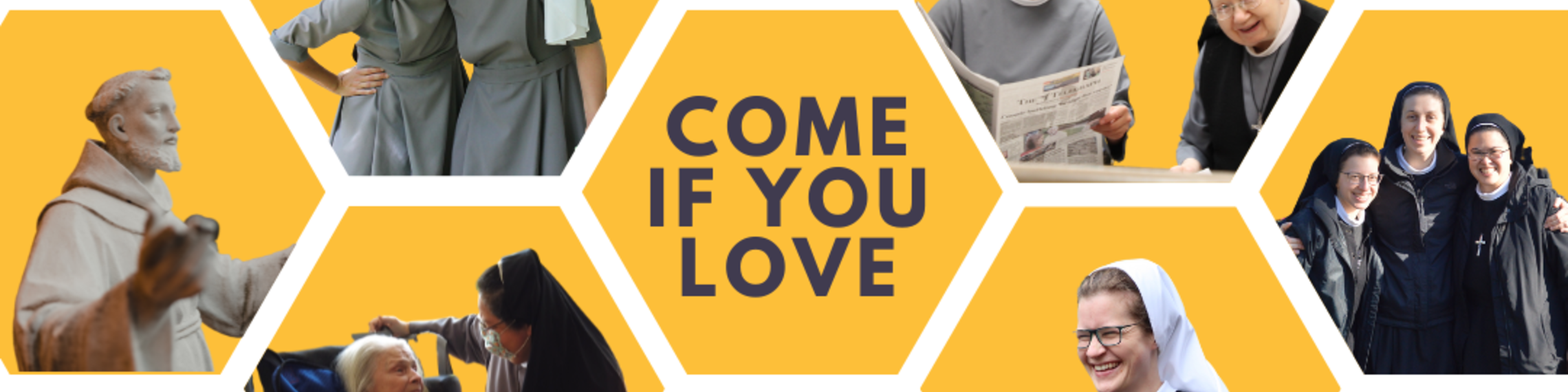 Veni Si Amas Fall 2023, square poster, Sisters of St. Francis of the Martyr St. George